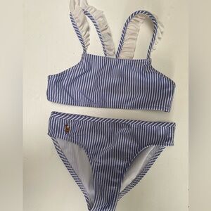 Ralph Lauren Blue and White Striped Bikini